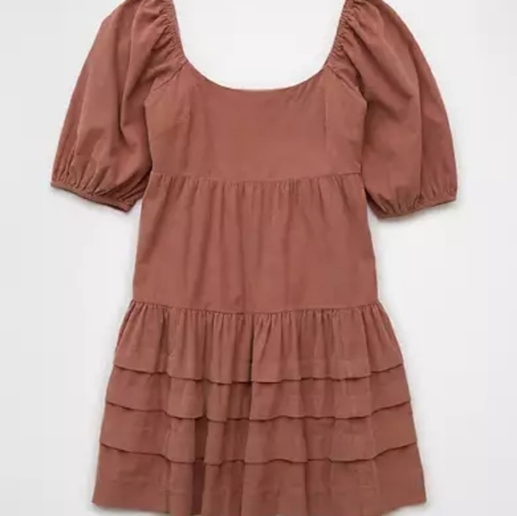 American Eagle Puff Sleeve Corduroy Dress - Picture 3 of 10